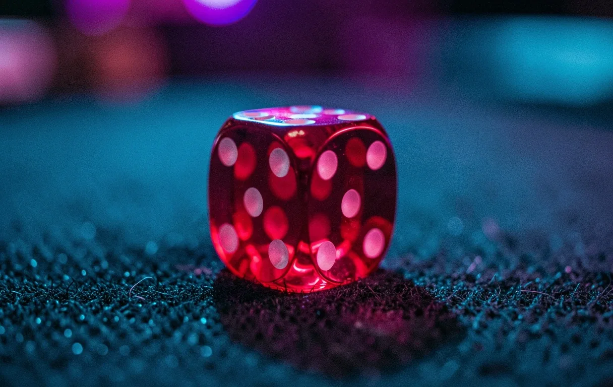 Detalle de dados de casino